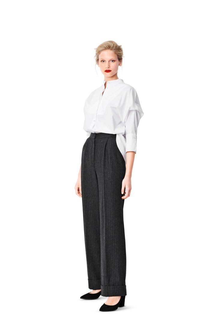 burda-style-6079-schnittmuster-bundfaltenhosenvariationen-damen-gr-34-44 image 5