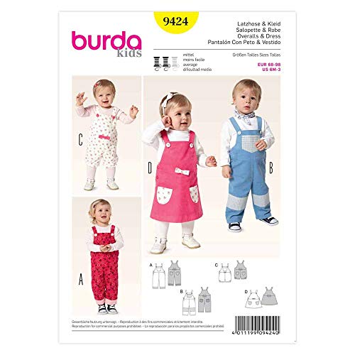 burda-style-9424-baby-latzhose-und-latzrock-gr-68-98-papierschnittmuster image 3