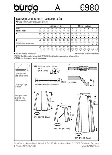 burda-style-6980-hosenrock-mit-wickeleffekt-gr-34-46-papierschnittmuster-damen image 6
