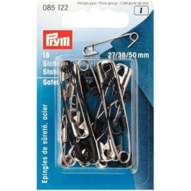 prym-085122-sicherheitsnadeln-sortiert-27-38-50-mm-18-st-ck-stahl-silber-schwarz image 1