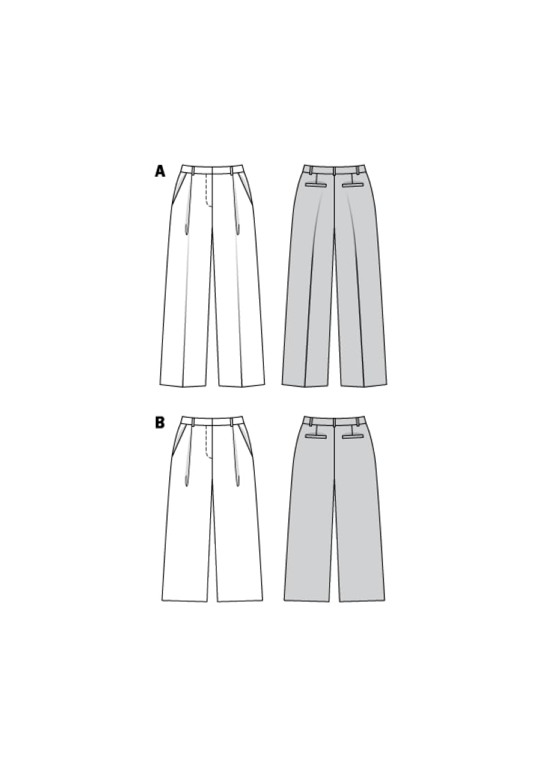 burda-style-6436-schnittmuster-damen-bundfaltenhose-und-culotte-gr-34-44 image 5