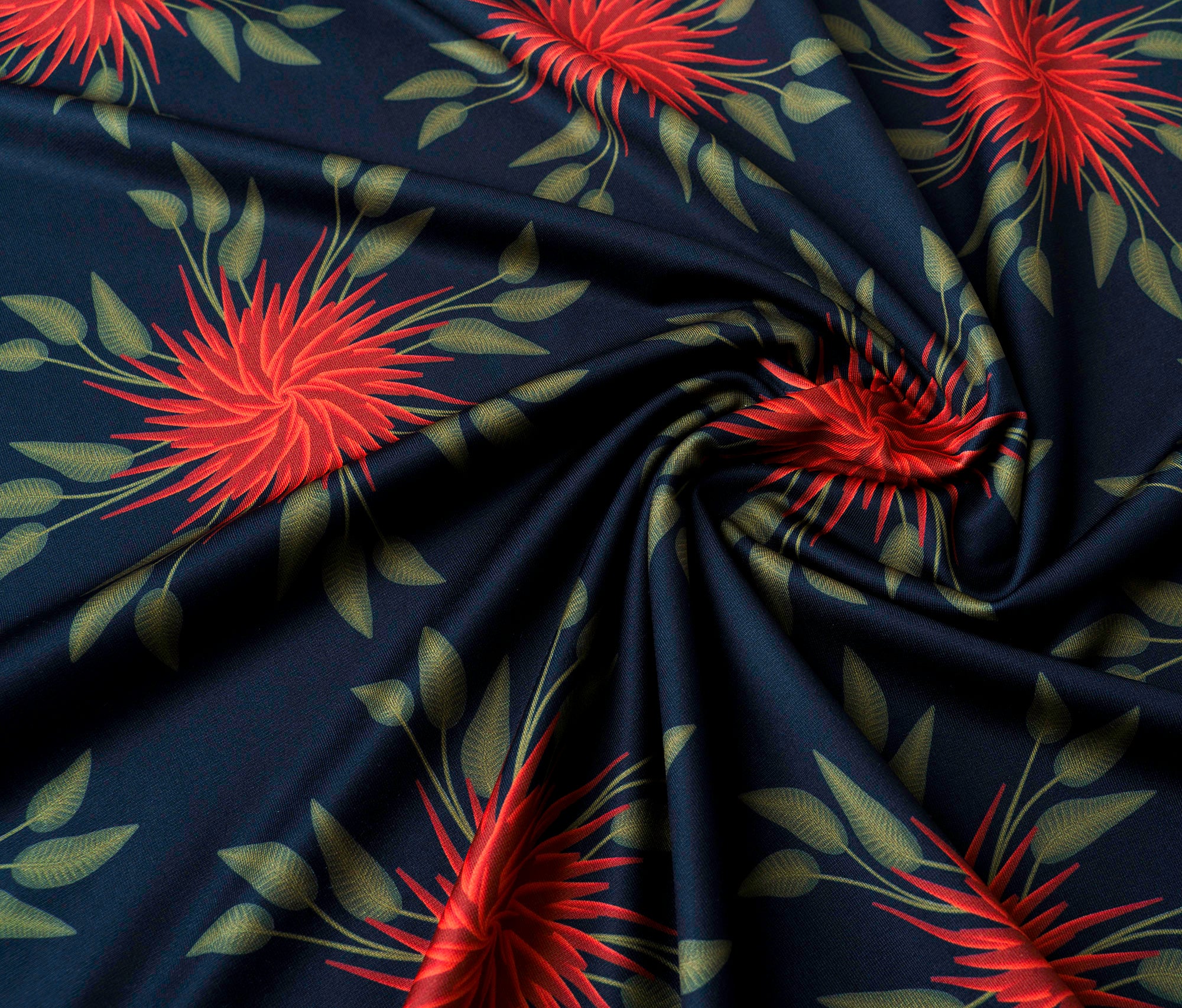 albstoffe-performance-flower-circle-schwarz-activewear-meterware image 2