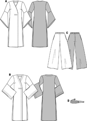 burda-style-3044-schnittmuster-kimono-hose-damen-36-46 image 8