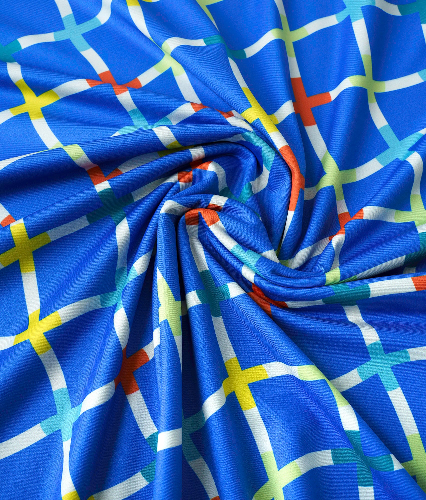 albstoffe-performance-grid-blue-activewear-jersey image 2