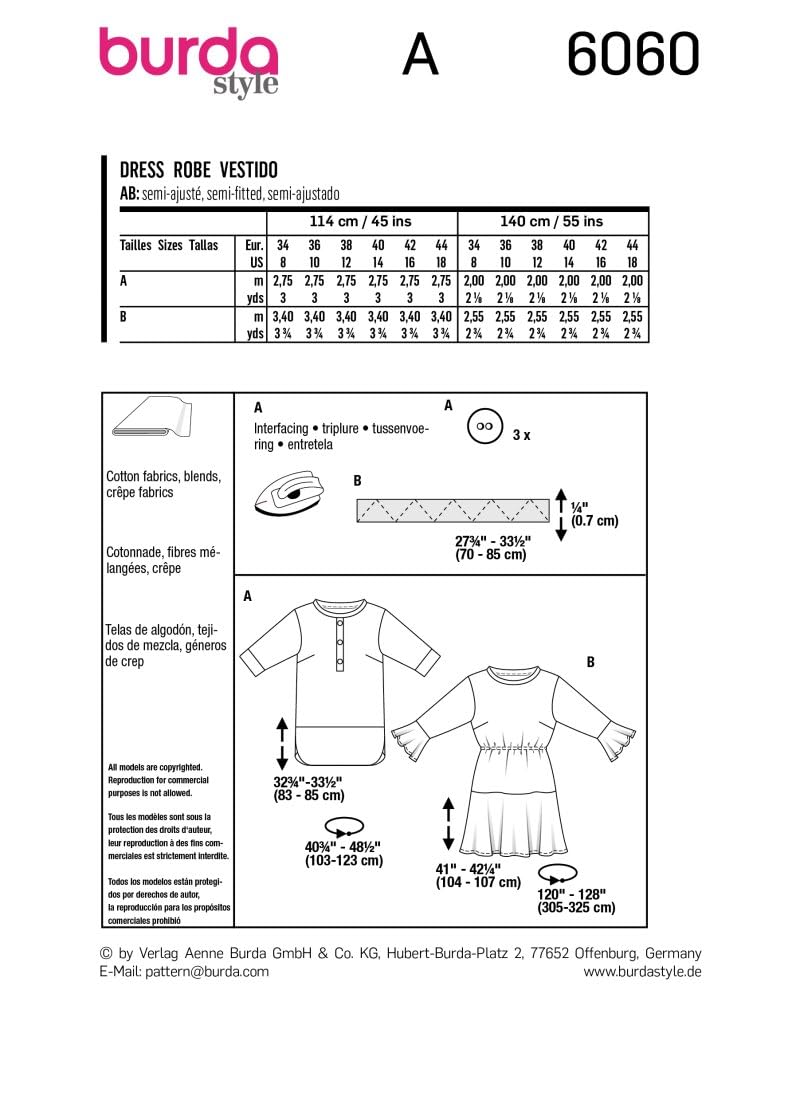 burda-style-6060-schnittmuster-kleidervariationen-damen-gr-34-44 image 6