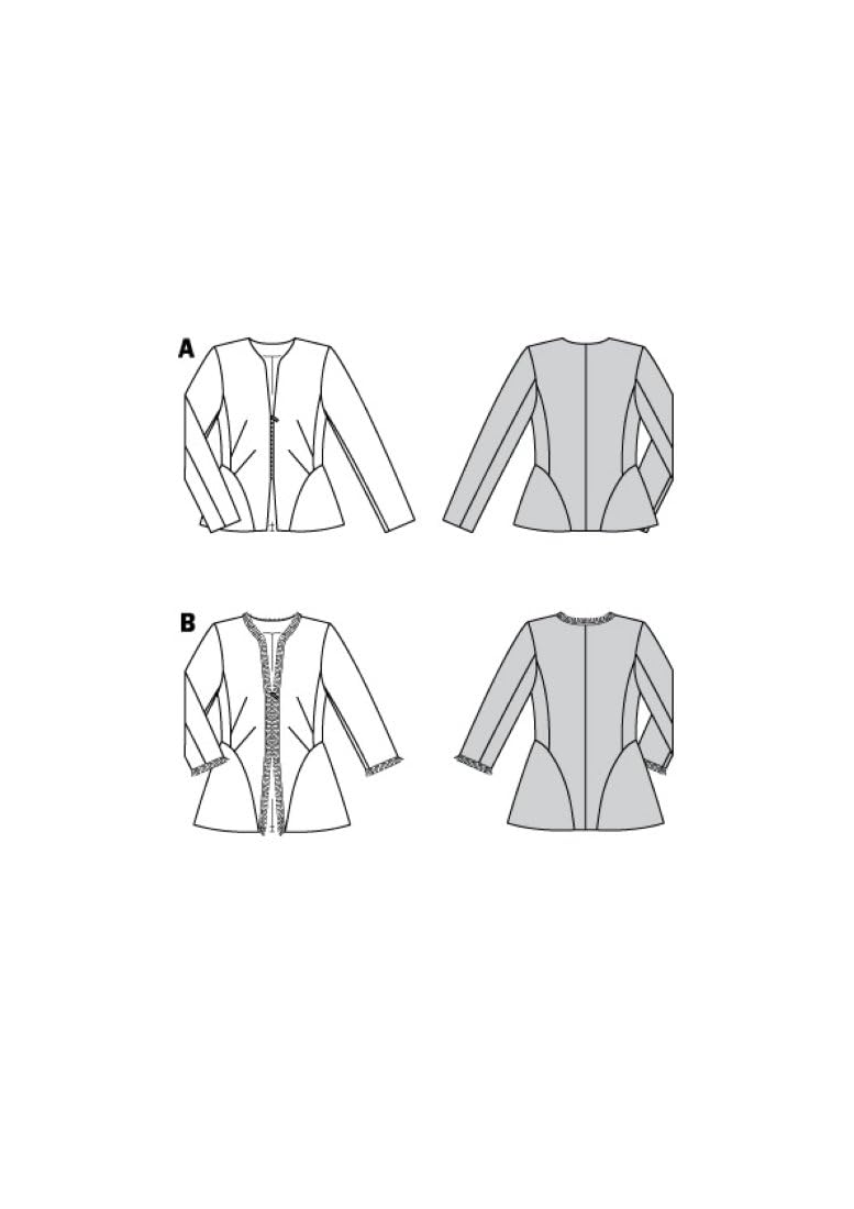 burda-style-schnittmuster-6029-taillierte-jacke-mit-rei-verschluss-damen-gr-34-4 image 3