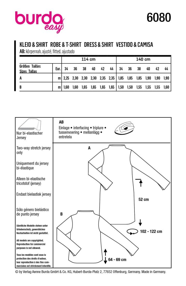 burda-style-b6080-damen-kleid-und-top-papierschnittmuster image 5