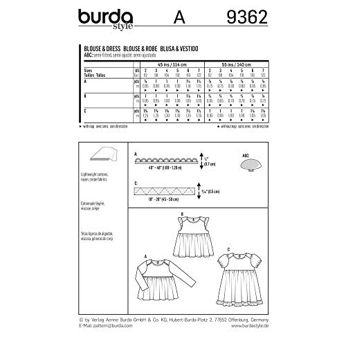 burda-style-papierschnittmuster-kinderkleid-und-bluse-9362-gr-2-7-jahre image 4