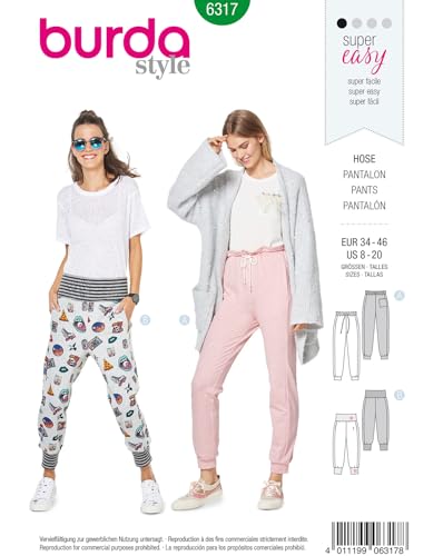 burda-style-6317-damen-jogginghose-jog-pants-schnittmuster-gr-34-46-papier image 6