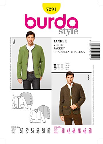 burda-style-schnittmuster-7291-herren-trachten-janker-gr-50-60-papierschnitt image 6