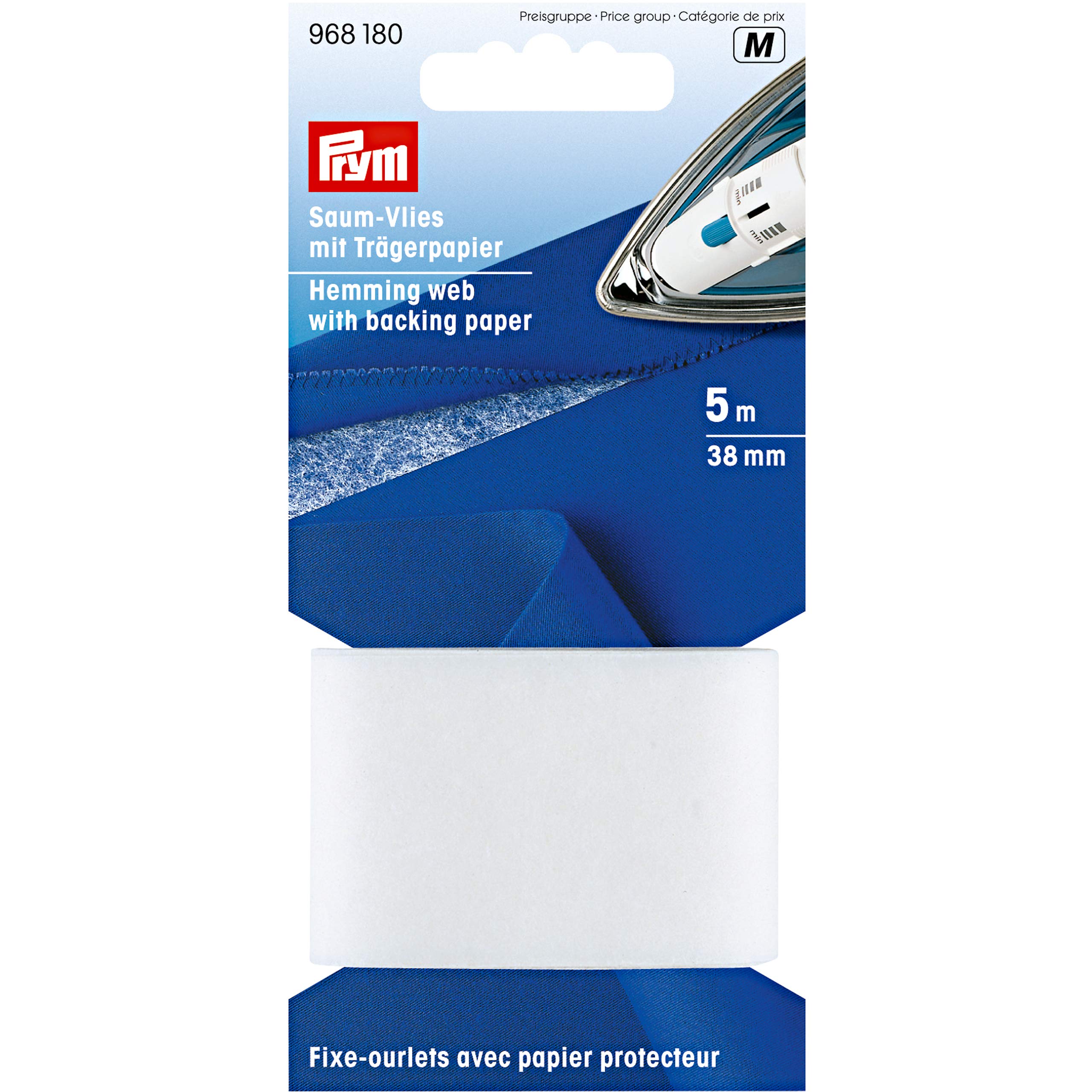 prym-968183-saumvlies-mit-tr-gerpapier-zum-einb-geln-75-mm-wei image 2