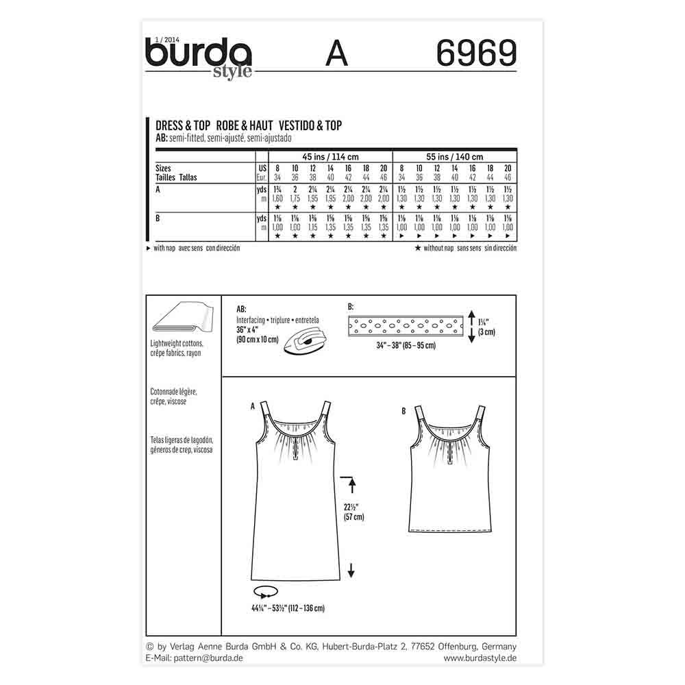 burda-style-6969-damen-tr-gerkleid-und-blusentop-papierschnitt-gr-34-46 image 2