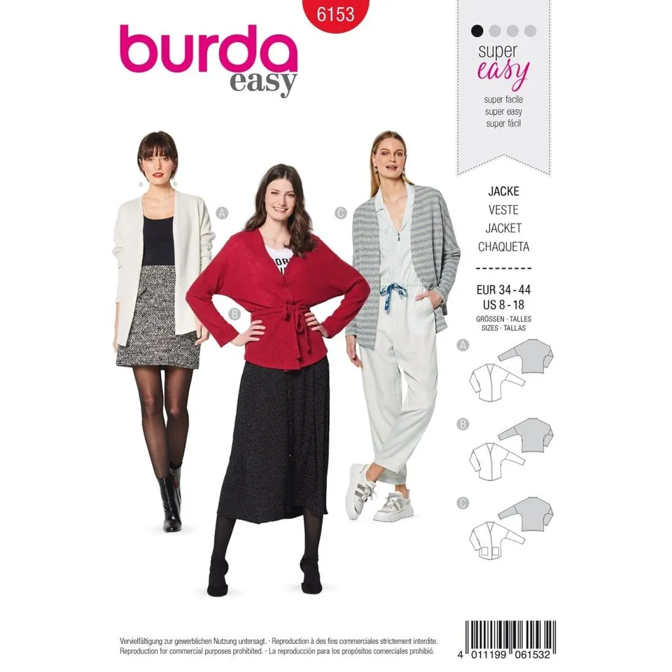 burda-style-schnittmuster-6153-damen-jacke-gr-34-44-level-1-super-easy image 1