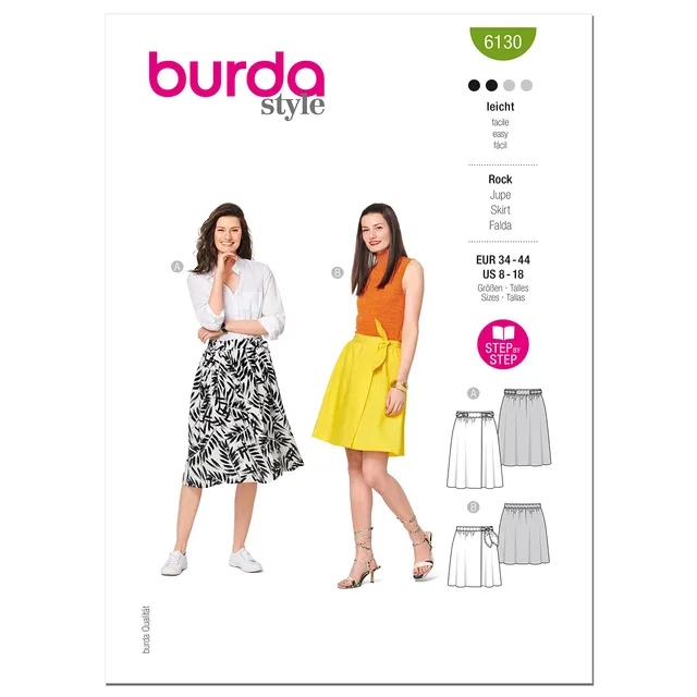 burda-style-wickelrock-schnittmuster-set-2-l-ngen-gr-34-44 image 1
