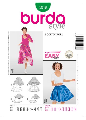 burda-style-2518-schnittmuster-damen-kost-m-glockenrock-und-petticoat-gr-34-50 image 3