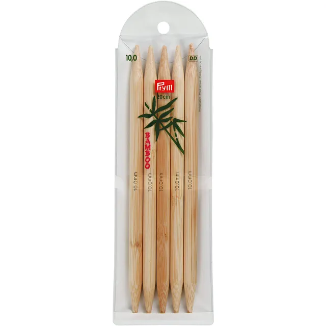 prym-221221-strumpfstricknadeln-bambus-20-cm-10-00-mm-natur image 1