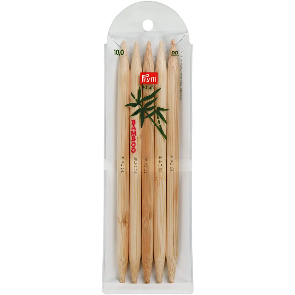 prym-221221-strumpfstricknadeln-bambus-20-cm-10-00-mm-natur image 1
