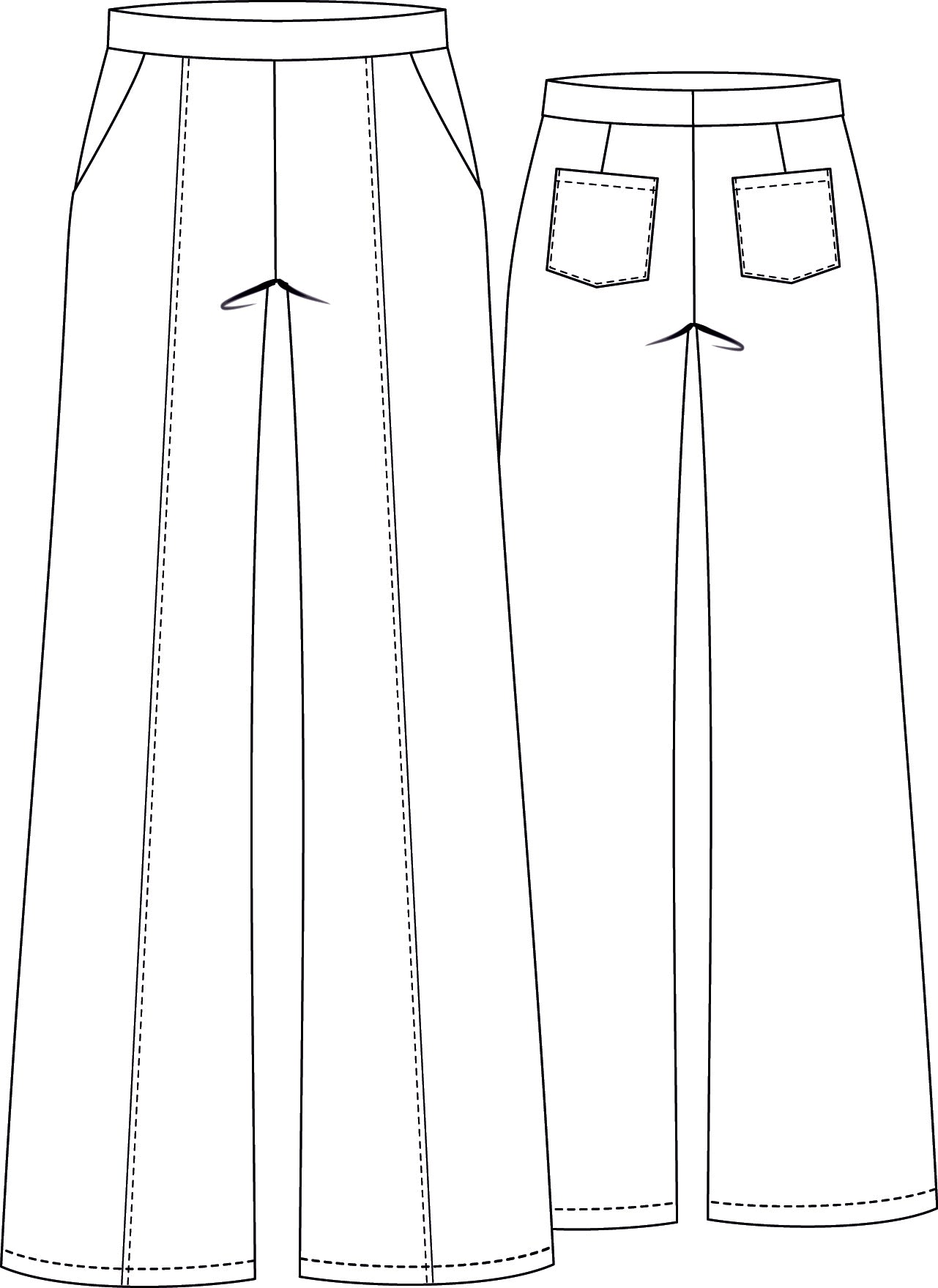 schnittmuster-berlin-hose-ahlbeck-damenhose-schnittmuster-mit-ausgestelltem-bein image 2