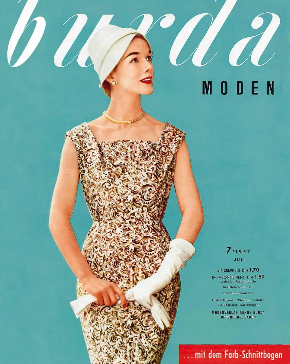 burda-retro-poster-din-a2-t-rkis-vintage-jubil-ums-edition image 1