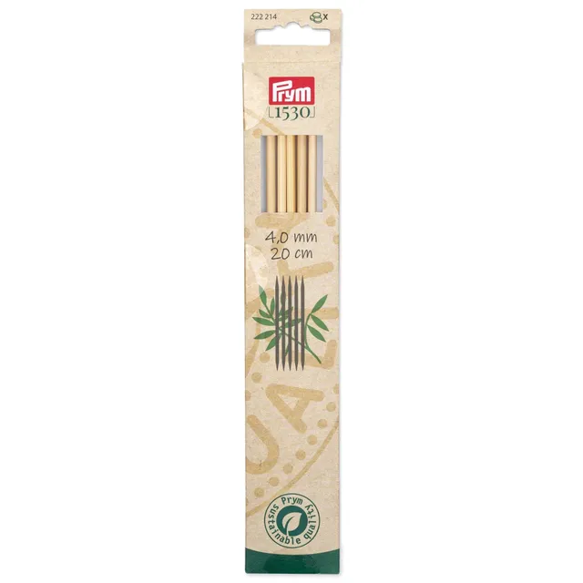 prym-1530-strumpfstricknadeln-bambus-20-cm-4-mm image 1