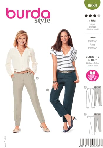 burda-style-6689-schnittmuster-damen-hose-gr-36-46 image 3