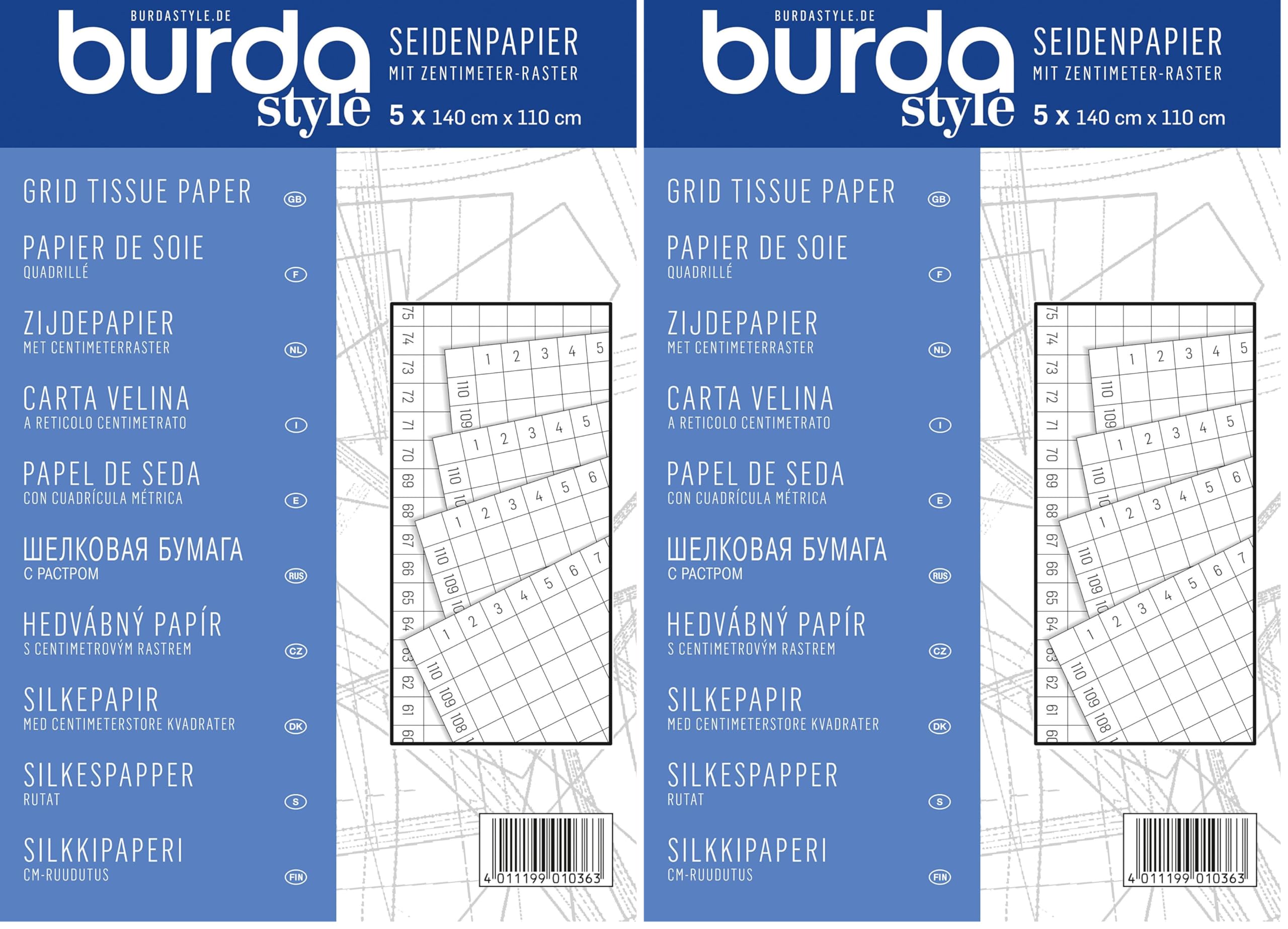 burda-style-seidenpapier-mit-zentimeterraster-5-bl-tter-140-x-110-cm-blau image 3