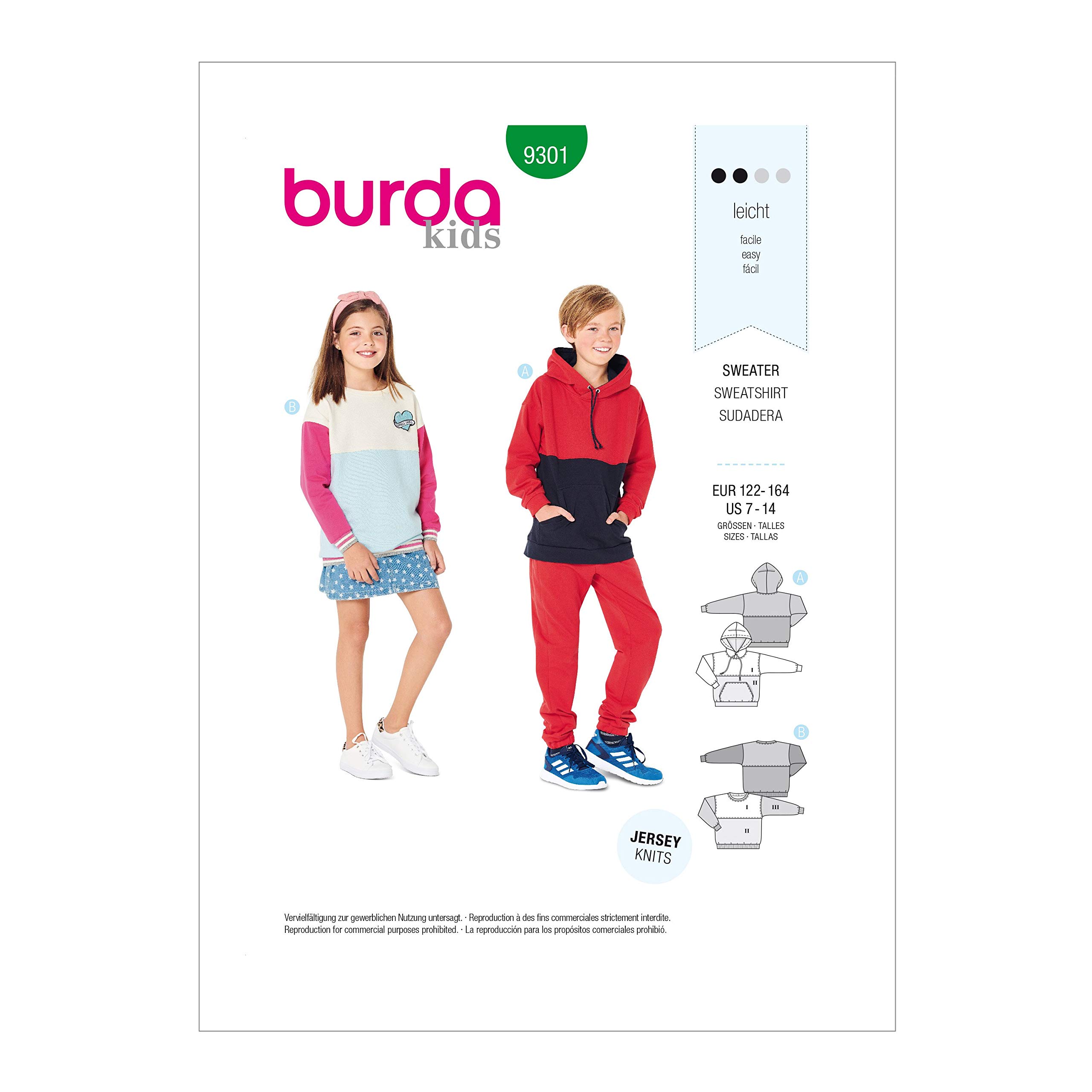 burda-style-9301-schnittmuster-zweifarbige-hoodies-kinder-hoodie-mit-kapuze image 3