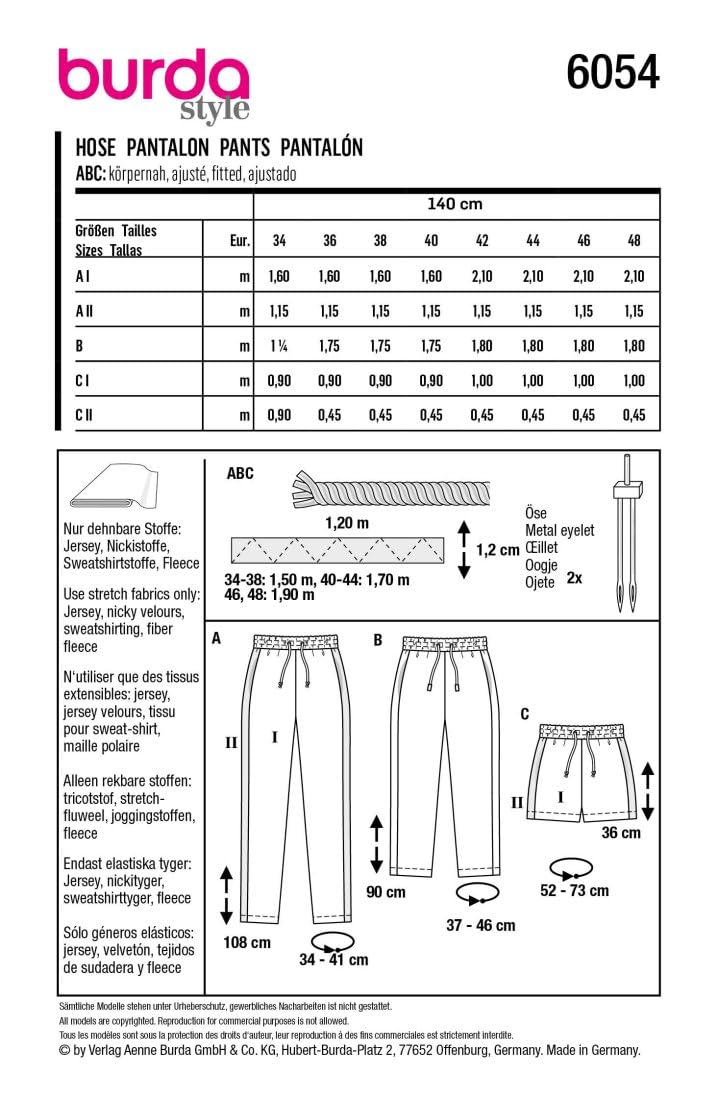 burda-style-6054-b6054-schnittmuster-hose-und-shorts-damen-gr-34-48 image 8