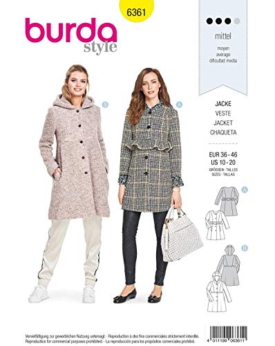 burda-style-schnittmuster-6361-lange-damenjacke-gr-38-48-mantel-und-kapuzenjacke image 3
