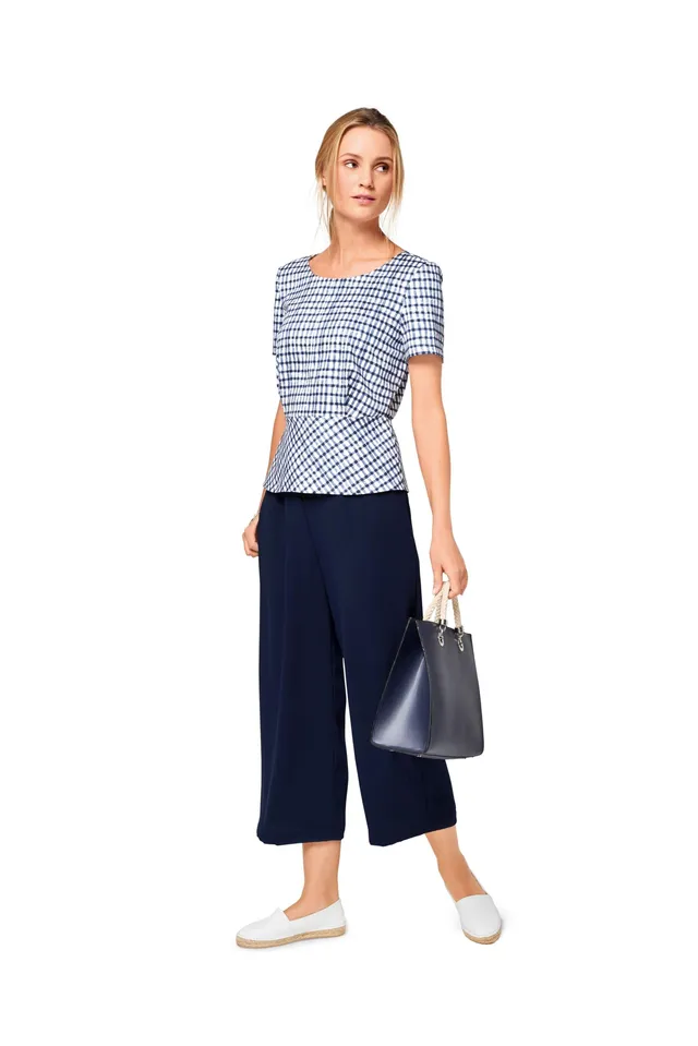burda-style-schnittmuster-6516-damen-overall-sch-chen-top-7-8-hose-gr-34-46 image 1