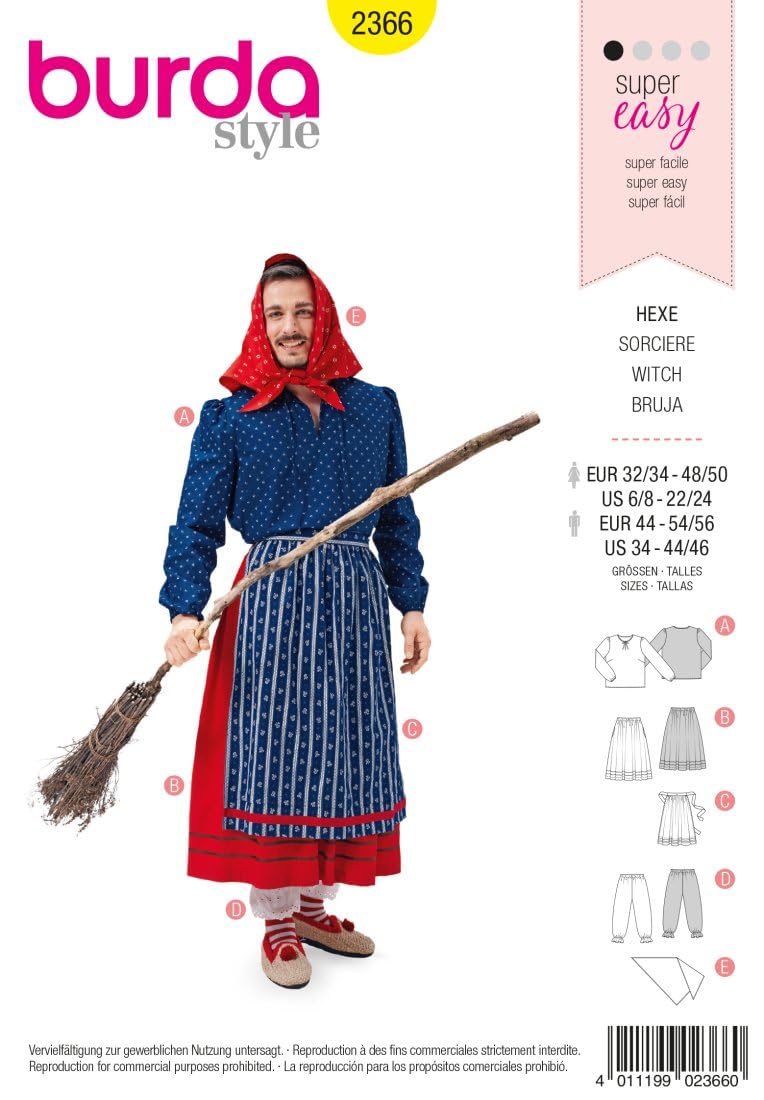 burda-style-schnittmuster-2366-herren-hexen-kost-m-gr-44-56-partnermodell image 4