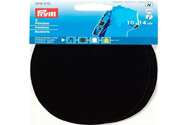 prym-929370-patches-velourslederimitat-oval-10-x-14-cm-schwarz image 1