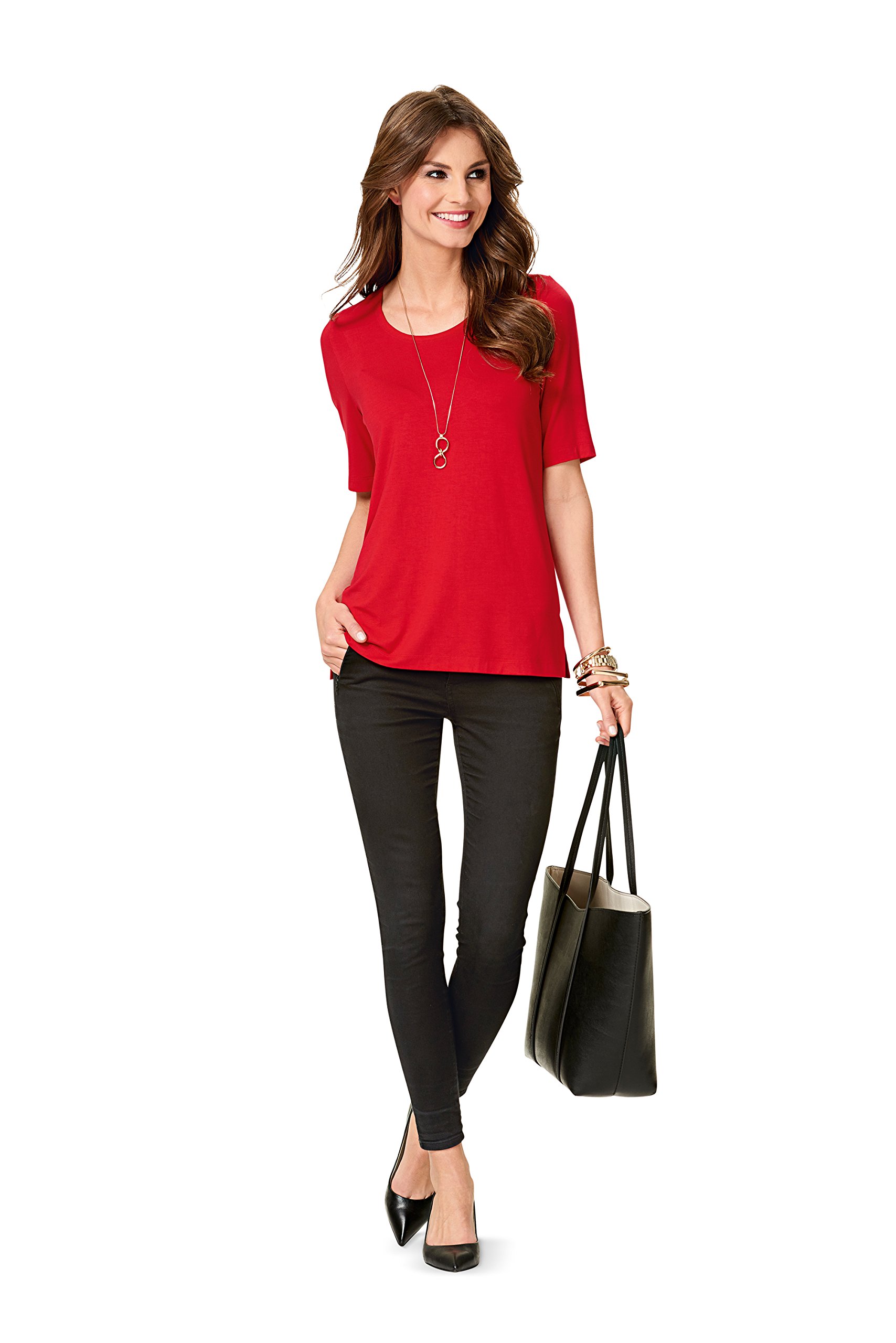 burda-easy-6611-damen-basic-t-shirt-schnittmuster-gr-36-50-papier image 3