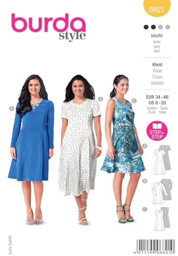 burda-style-6821-schnittmuster-damen-sommerkleid-gr-34-46 image 3