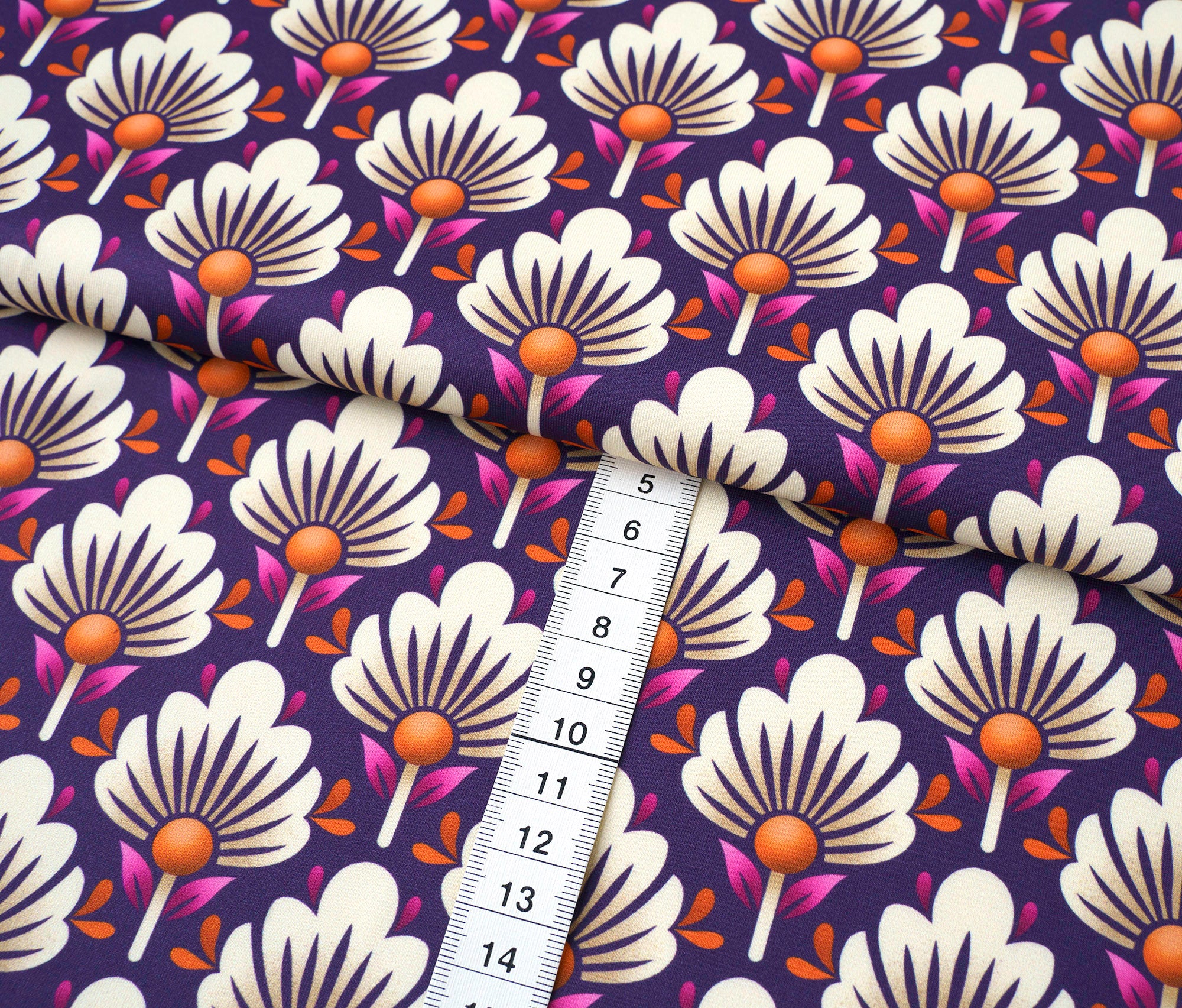 albstoffe-performance-blomster-purple-activewear-stoff-meterware image 2