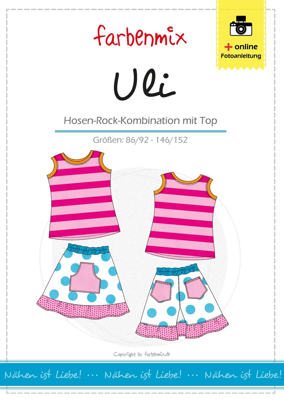 farbenmix-uli-rock-hosenrock-top-schnittmuster-ebook image 1