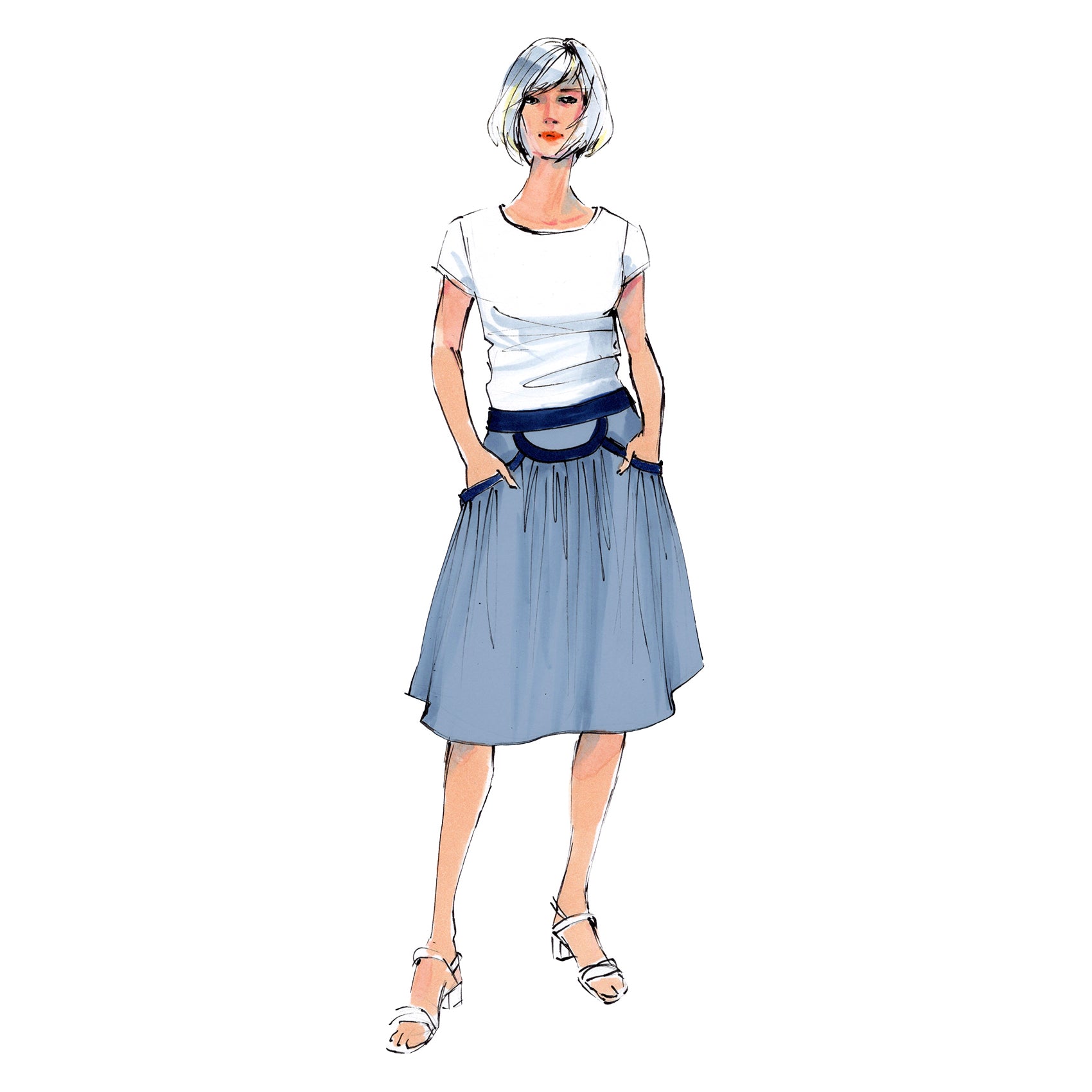 schnittmuster-berlin-rock-fay-glockenrock-schnittmuster-knielang-mit-bogen-eins- image 1