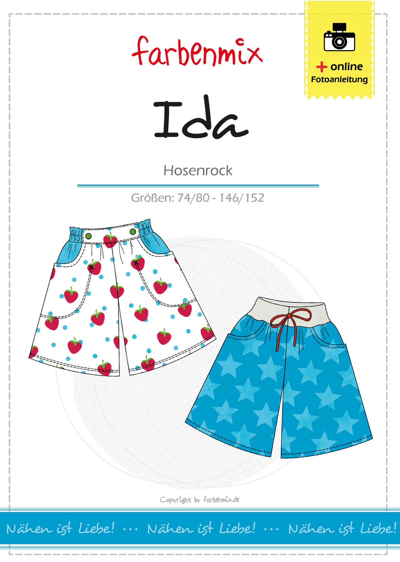 farbenmix-ida-hosenrock-schnittmuster-ebook-74-152 image 1