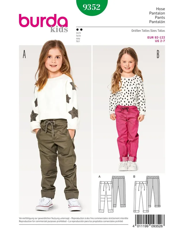 burda-style-9352-schnittmuster-kids-hose-papier-19-x-14-x-0-5-cm image 1
