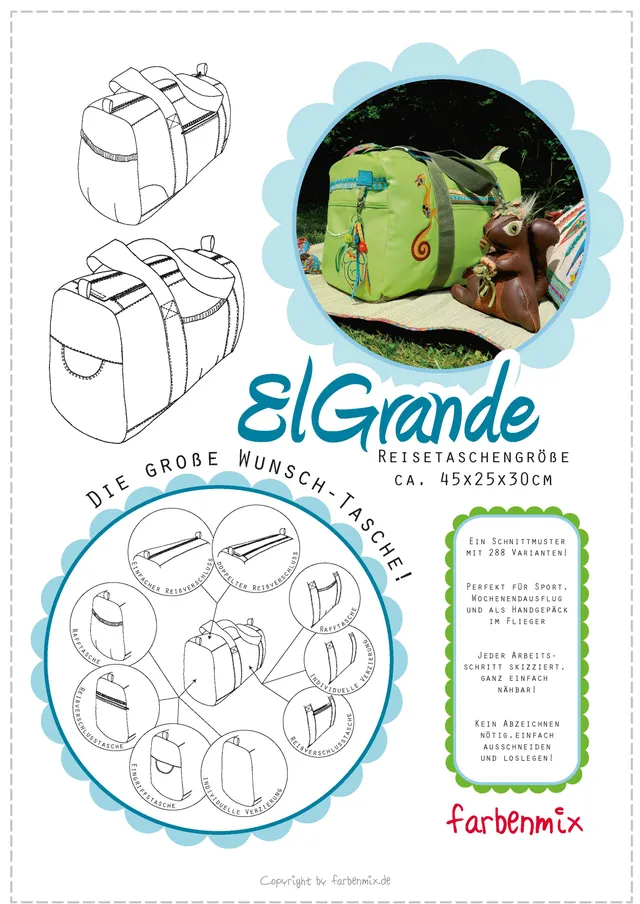farbenmix-elgrande-taschenschnittmuster-xxl-weekender-reisetasche image 1