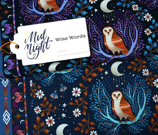 albstoffe-midnight-wise-words-bio-canvas-meterware image 1