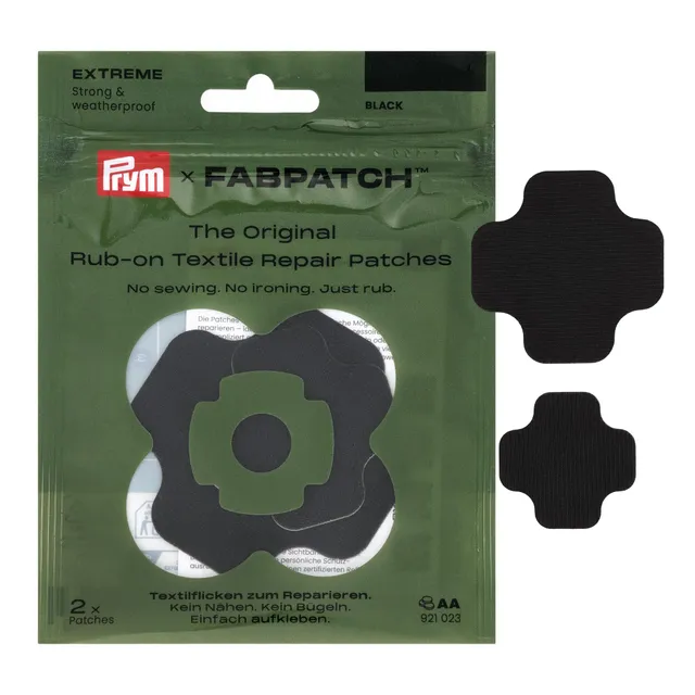 prym-921023-fabpatch-extreme-rub-on-patch-schwarz-2-st-ck image 1