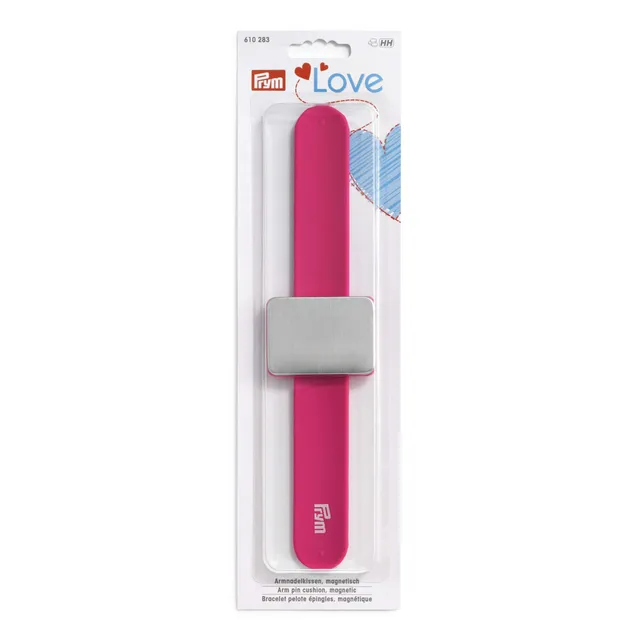 prym-love-armnadelkissen-magnetisch-pink-armband-aus-silikon image 1