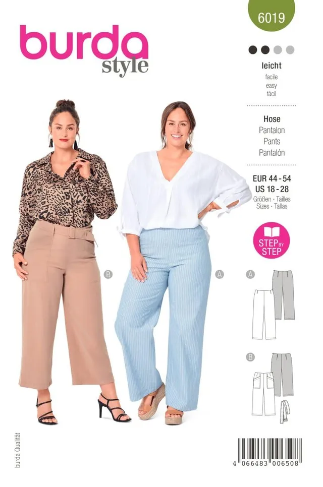 burda-style-schnittmuster-6019-hosen-mit-rei-verschluss-und-g-rtel-damen-gr-44-5 image 1