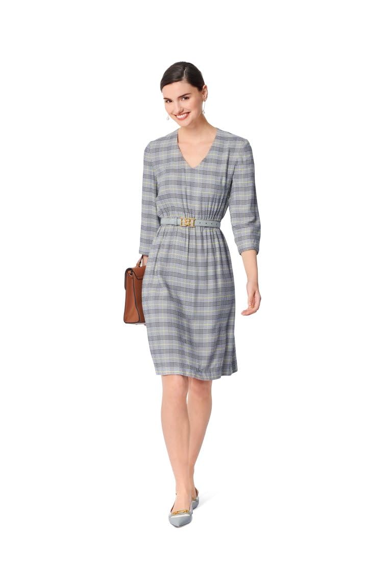 burda-style-schnittmuster-6030-midikleid-und-bluse-mit-gummizug-damen-gr-34-44-n image 4