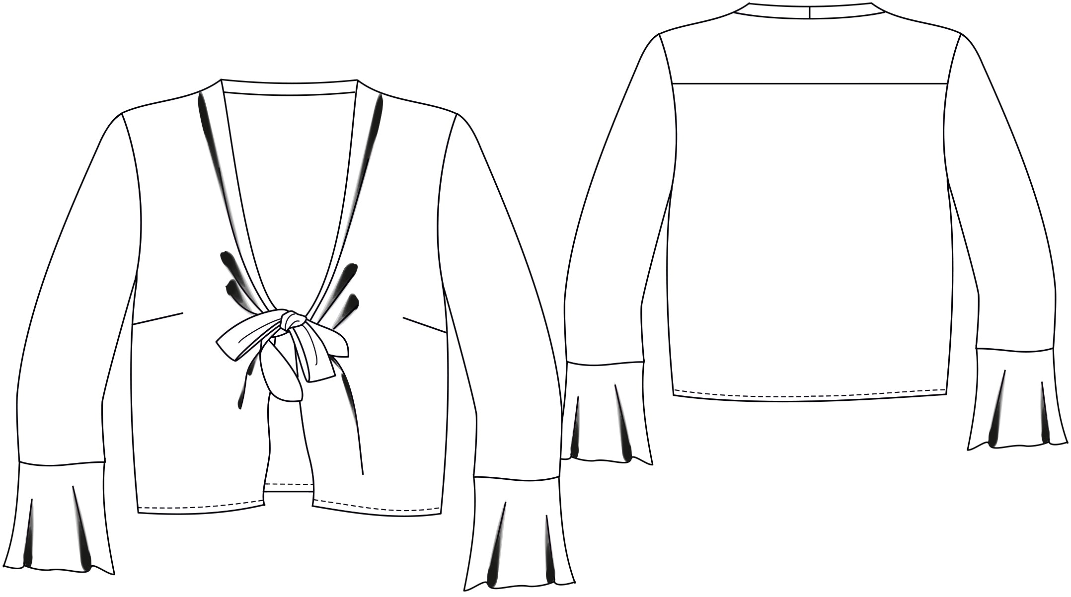 schnittmuster-berlin-knotbluse-oumou-damenbluse-mit-knoten-und-volant-rmel image 2