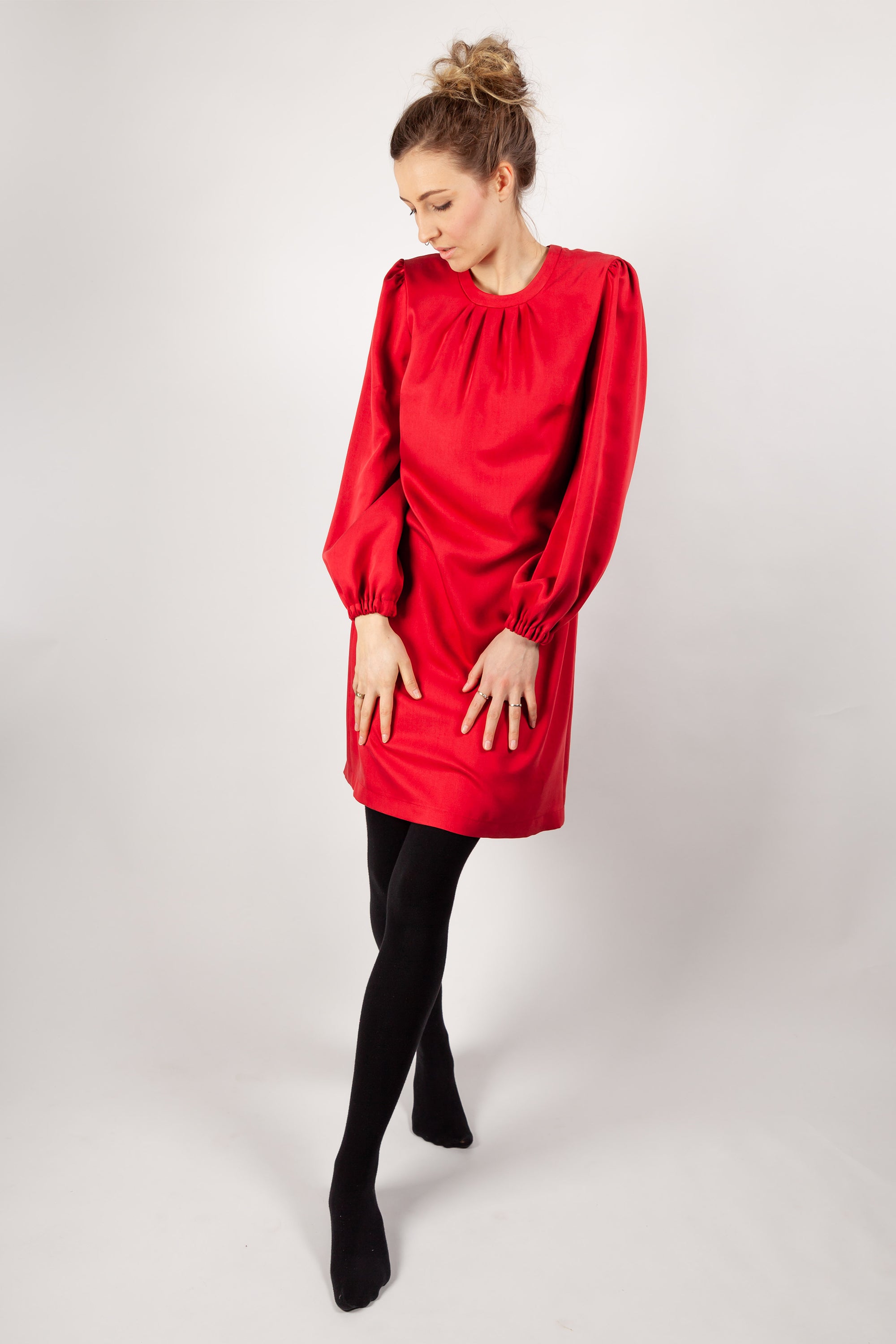 schnittmuster-berlin-kleid-lena-damenkleid-mit-frontfalten-34-50 image 5