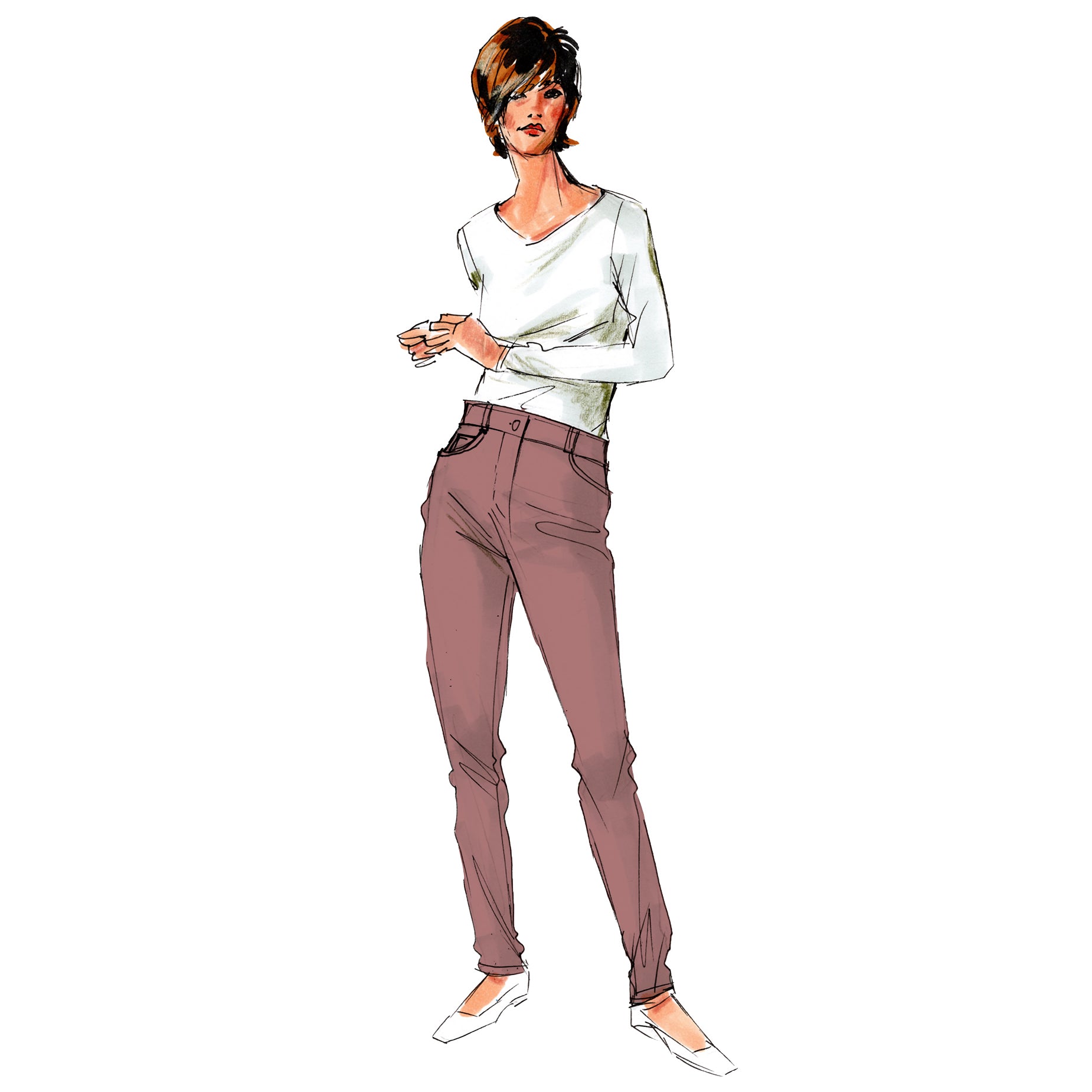 schnittmuster-berlin-jeanshose-benedikte-five-pocket-damen-hose image 1