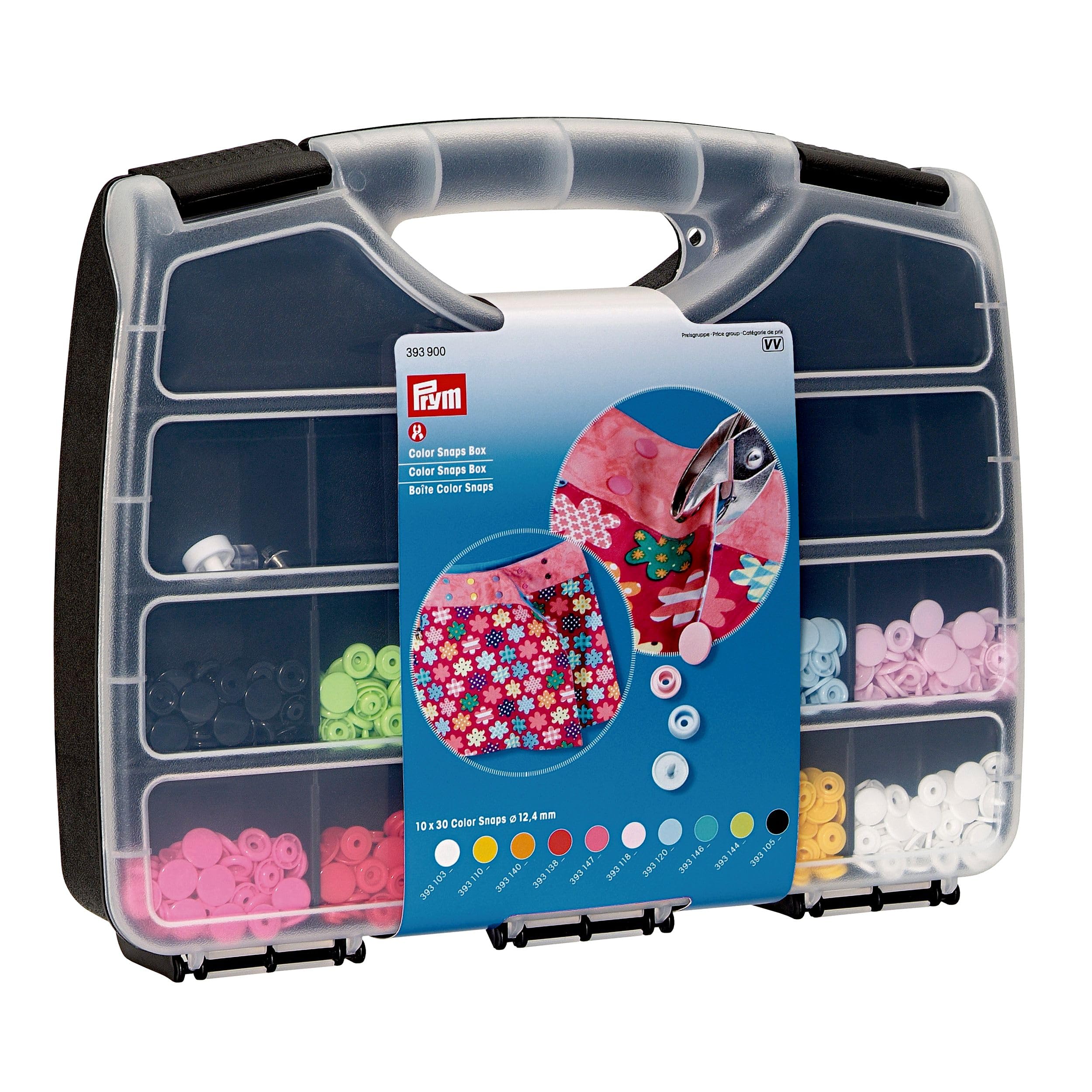 prym-393900-color-snaps-sortimentsbox-300-druckkn-pfe-12-4-mm-mit-werkzeug-set image 1