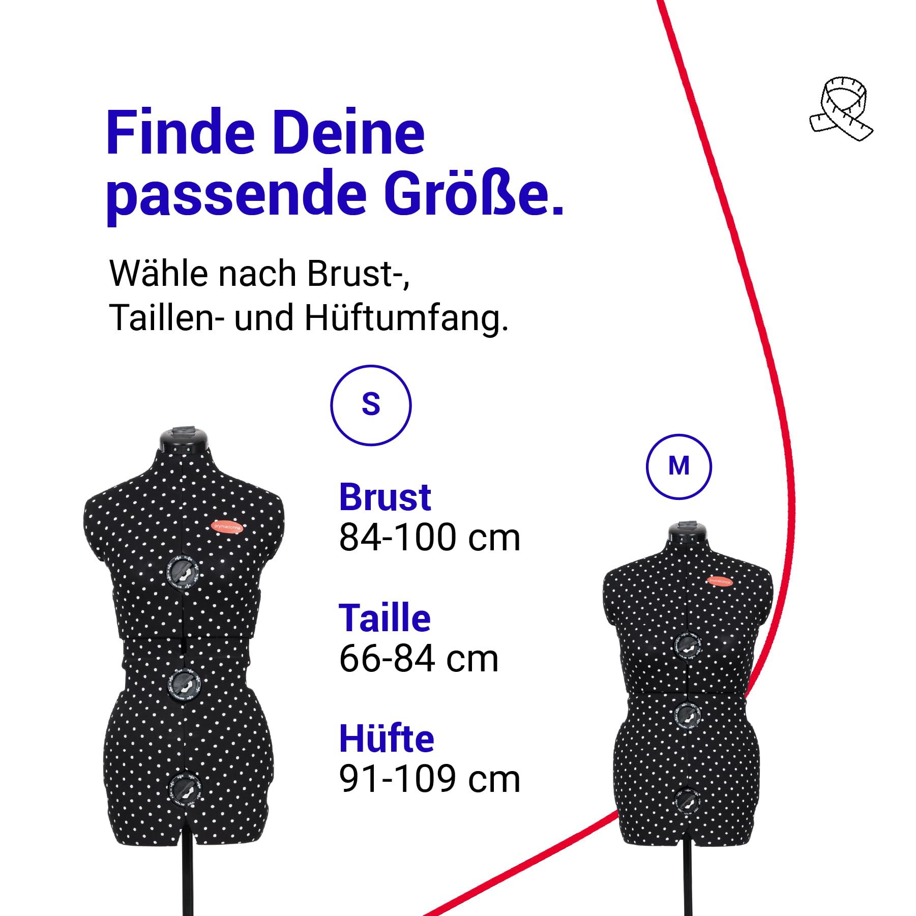 prym-611752-schneiderpuppe-prymadonna-polka-dots-gr-s-36-42 image 3